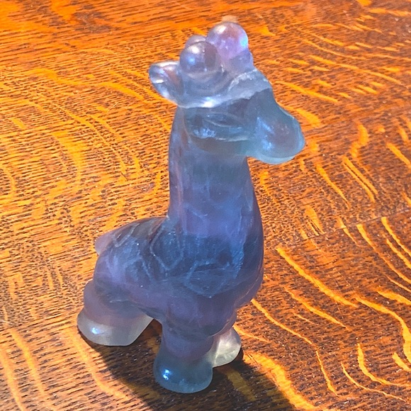 NATURAL FLUORITE GIRAFFE CARVED NEW HEALING STONE 4 INCH - Picture 8 of 12